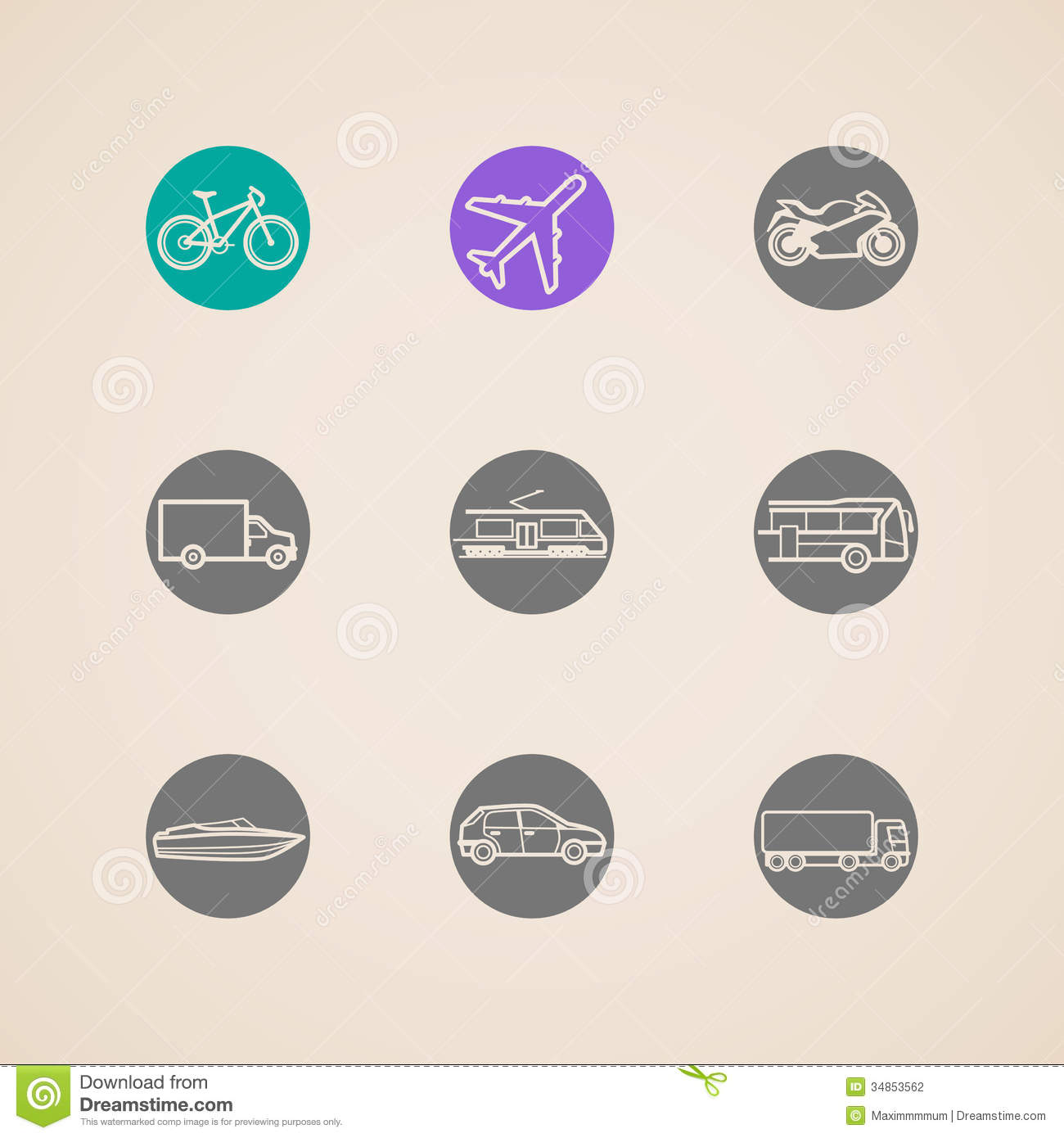 12 Mode Of Transport Icon Images