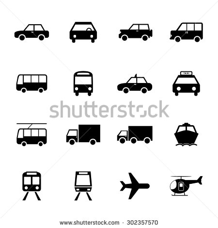 Truck Train Plane Icon Truck Train Plane Icon