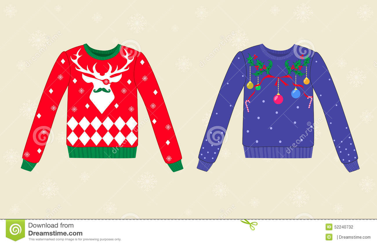 Ugly Christmas Sweater Vector