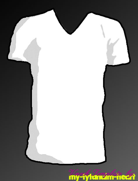 V-Neck T-Shirt Template