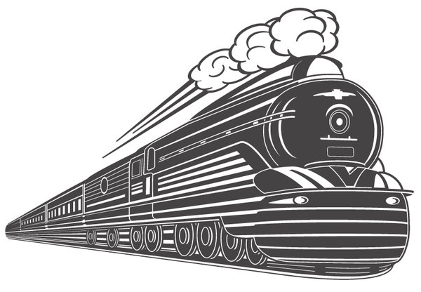 Vector Art Deco Train