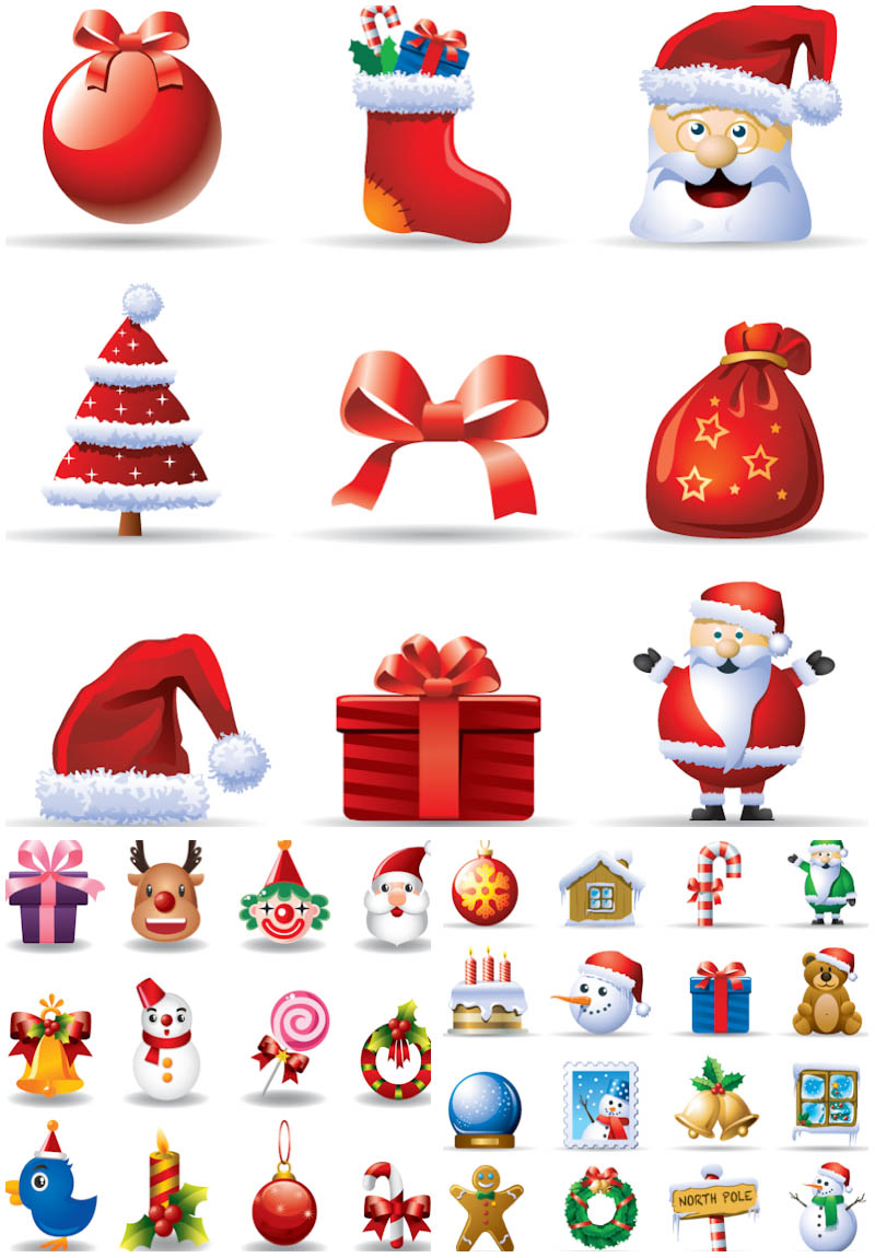 Vector Cartoon Christmas Trees