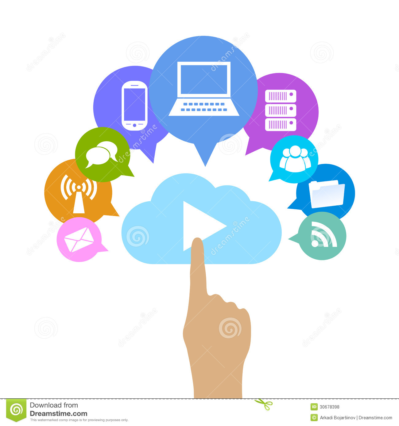 Vector Cloud Computing Graphic Vector Cloud Computing Graphic