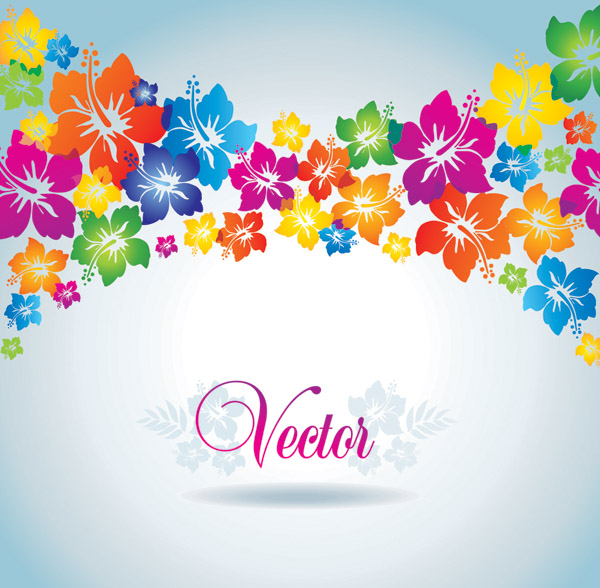 Vector Colorful Flowers