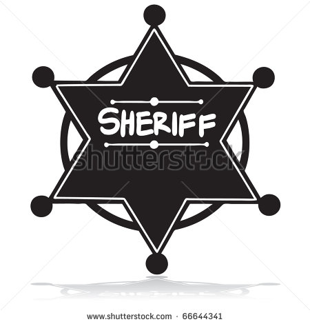 Vector Sheriff Badge Silhouette