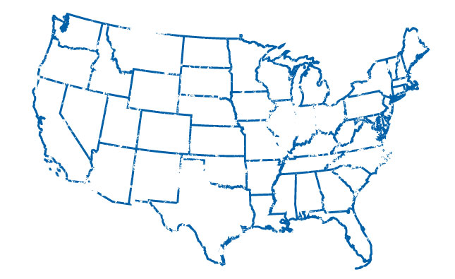 Vector Us Map with States