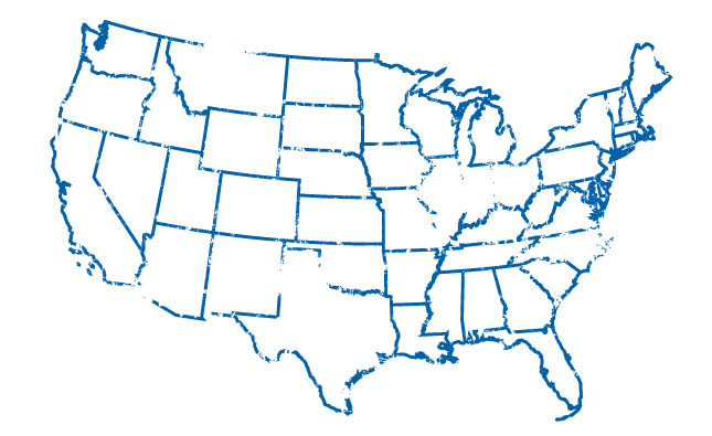 Vector Us Map with States Vector Us Map with States