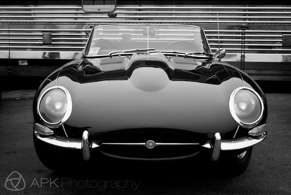 Vintage Black and White Car