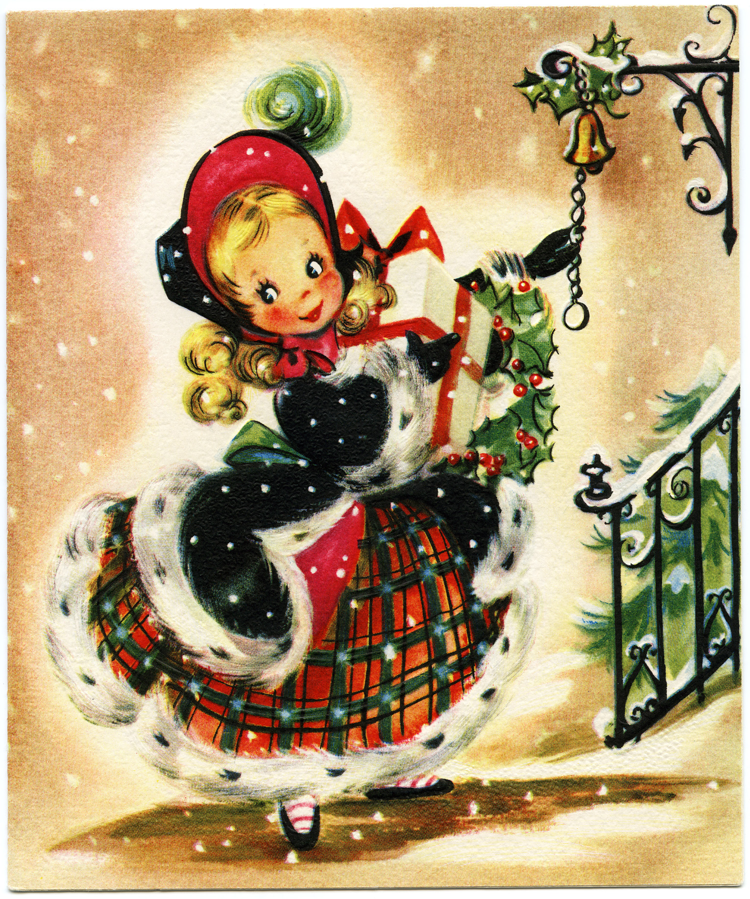 Vintage Christmas Girl