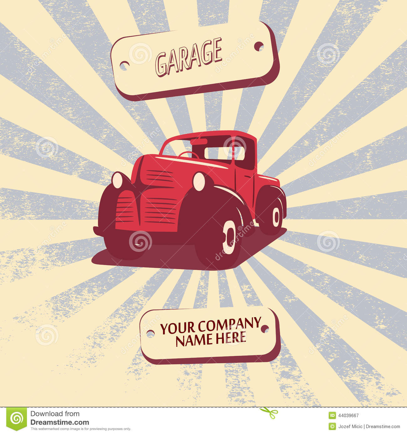 Vintage Pickup Truck Illustration