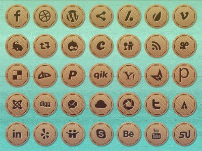 Vintage Social Media Icons Free