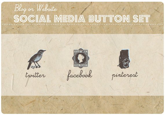 Vintage Social Media Icons