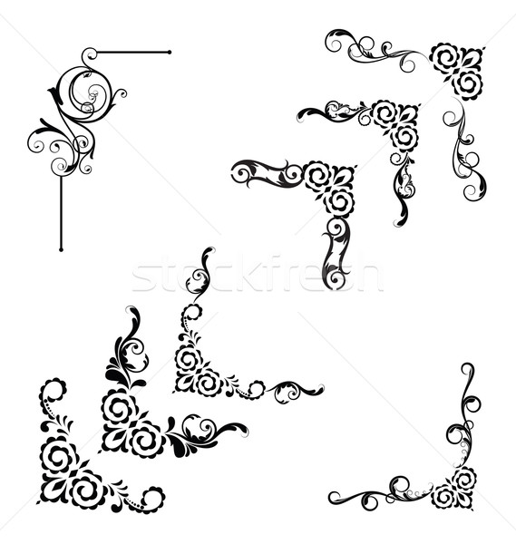 Vintage Swirl Clip Art Borders Vintage Swirl Clip Art Borders