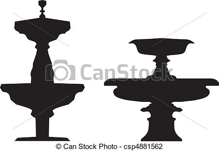 Water Fountain Silhouette Clip Art