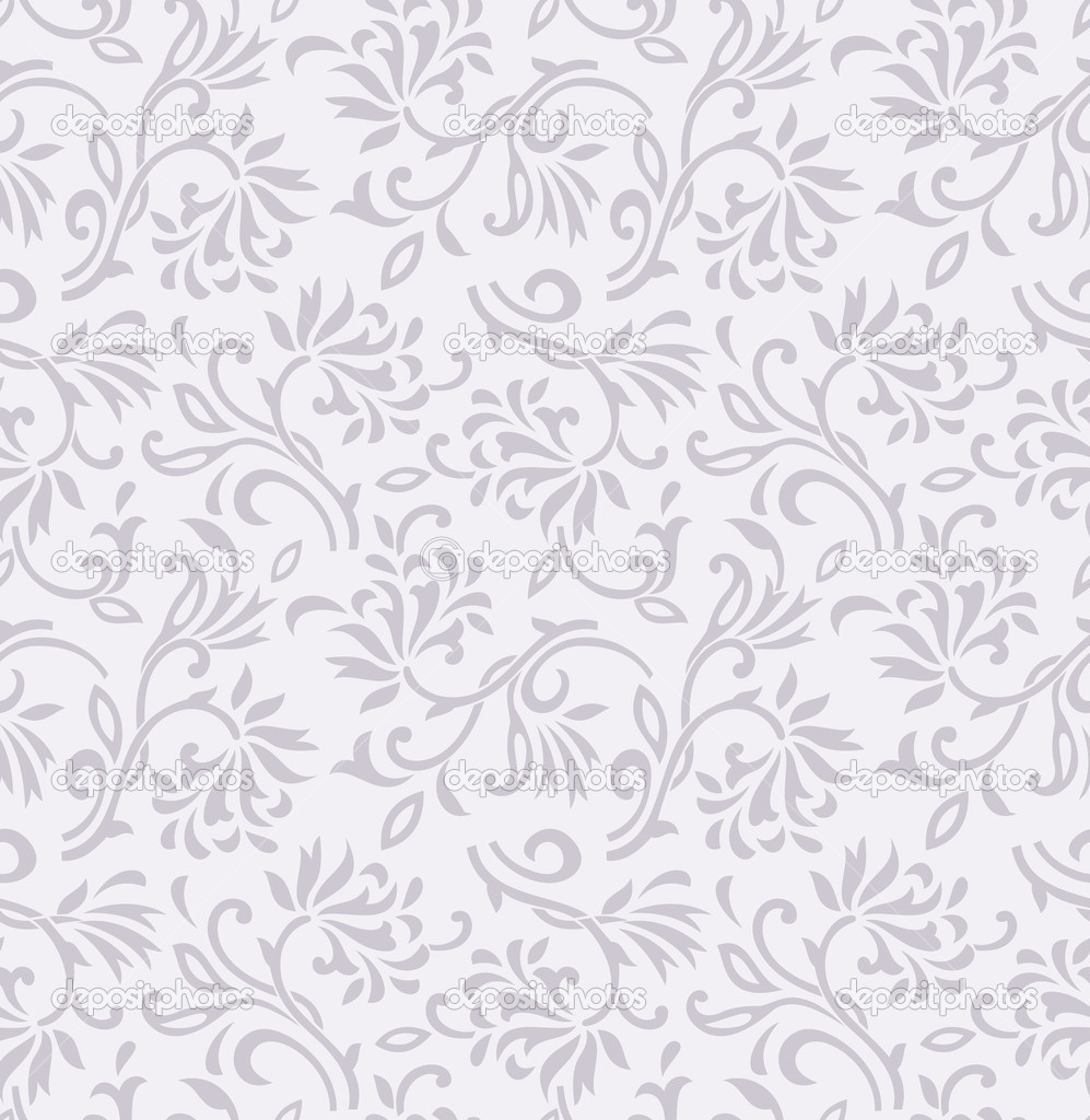 White Fancy Floral Background