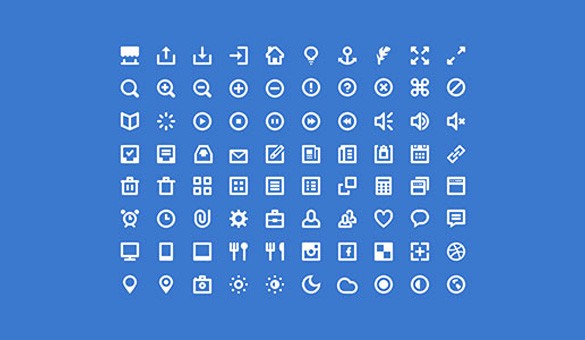 White Font Awesome Icons