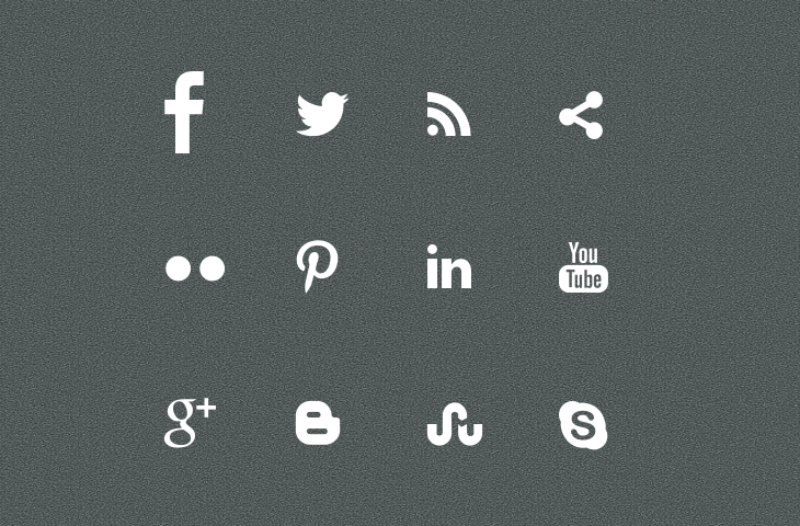 White Social Media Icons Vector White Social Media Icons Vector