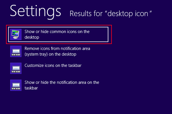 Windows 8 Show Desktop Icon