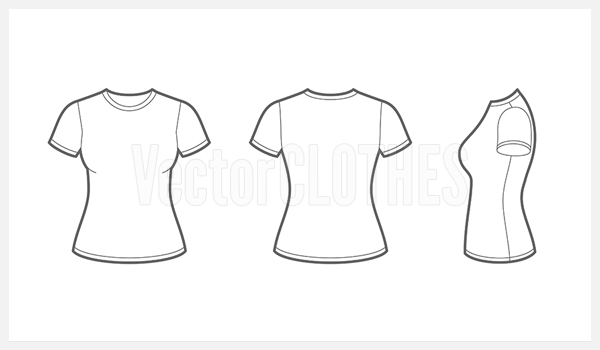 Women's T-Shirt Template