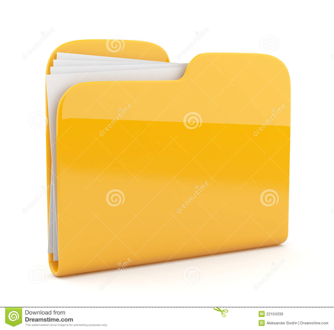 Yellow File Folder Icon