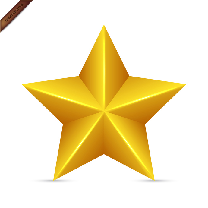 Yellow Star Vector Free