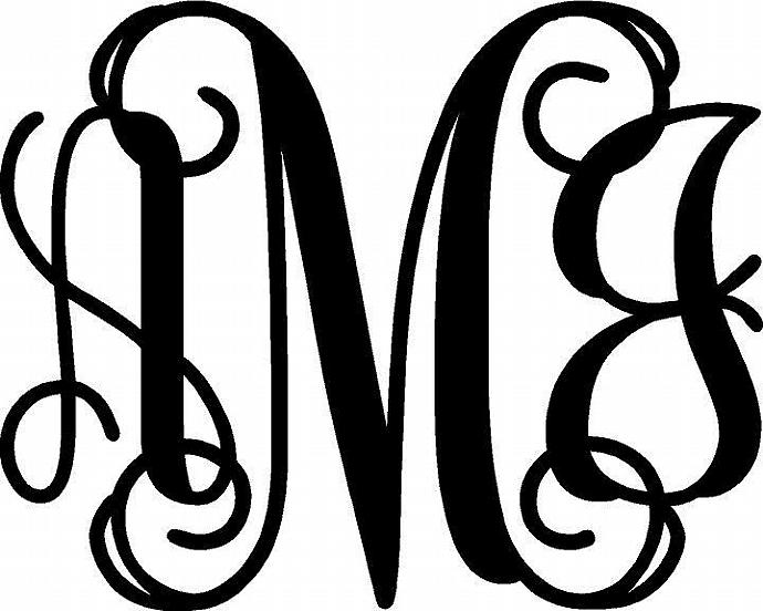 3 Letter Monogram Fonts Interlocking