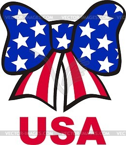American Flag Bow Clip Art