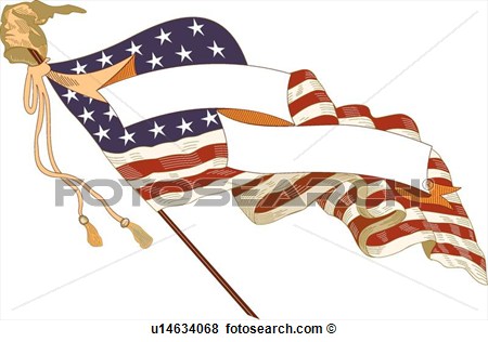 American Flag Ribbon Clip Art