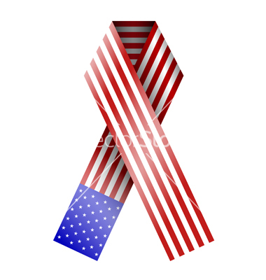 American Flag Ribbon Clip Art