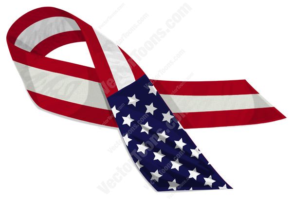 American Flag Ribbon Pin