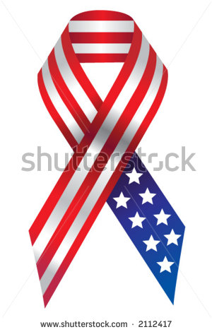 American Flag Support Ribbon