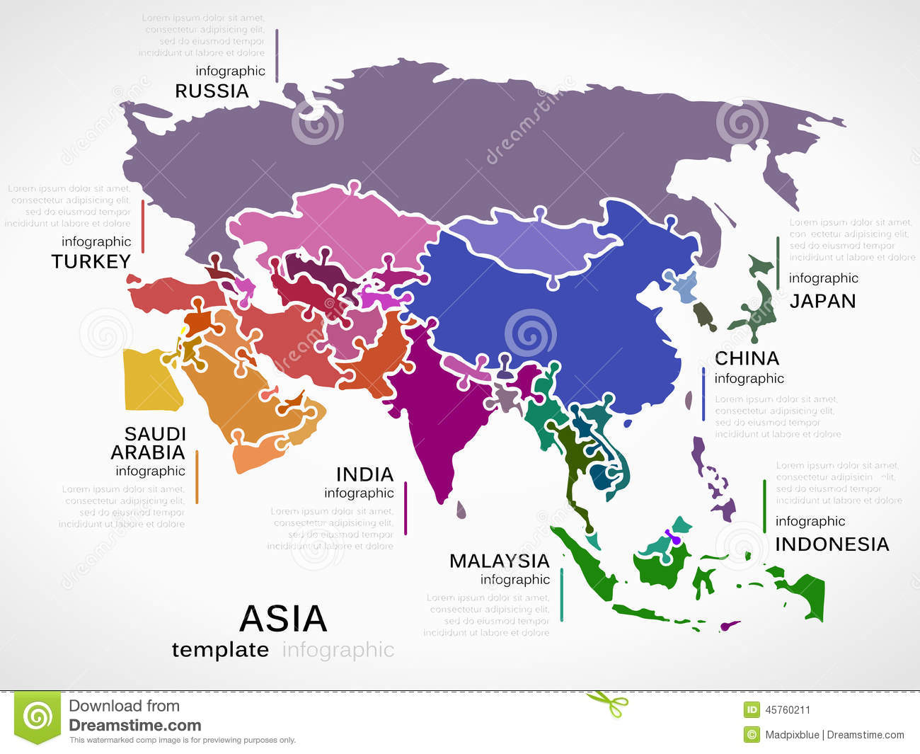 Asia Map Puzzle