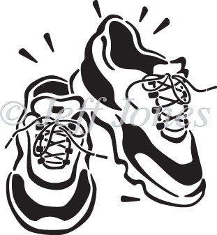Athletic Running Shoe Vector Art