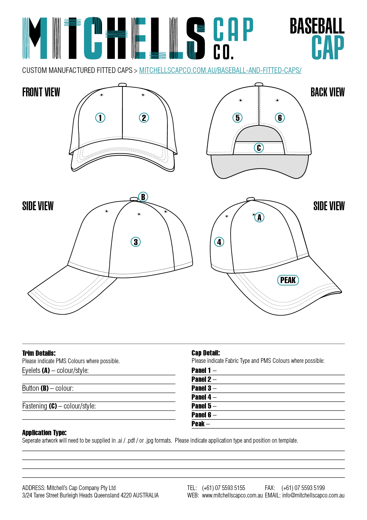 Baseball Cap Design Template Baseball Cap Design Template