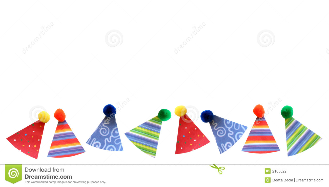 Birthday Party Hats Border