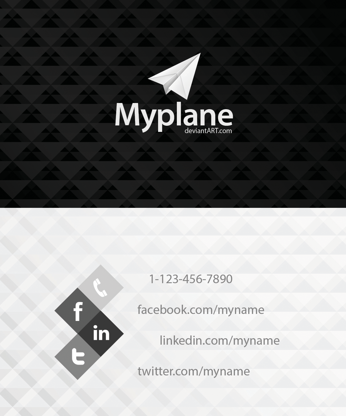 Black and White Business Card Black and White Business Card