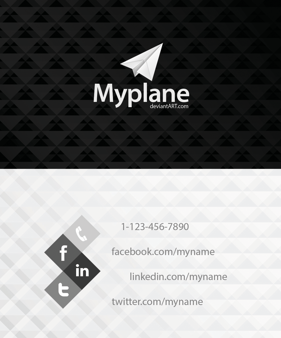 Black and White Business Card