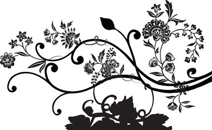 18 Black Floral Vector Images