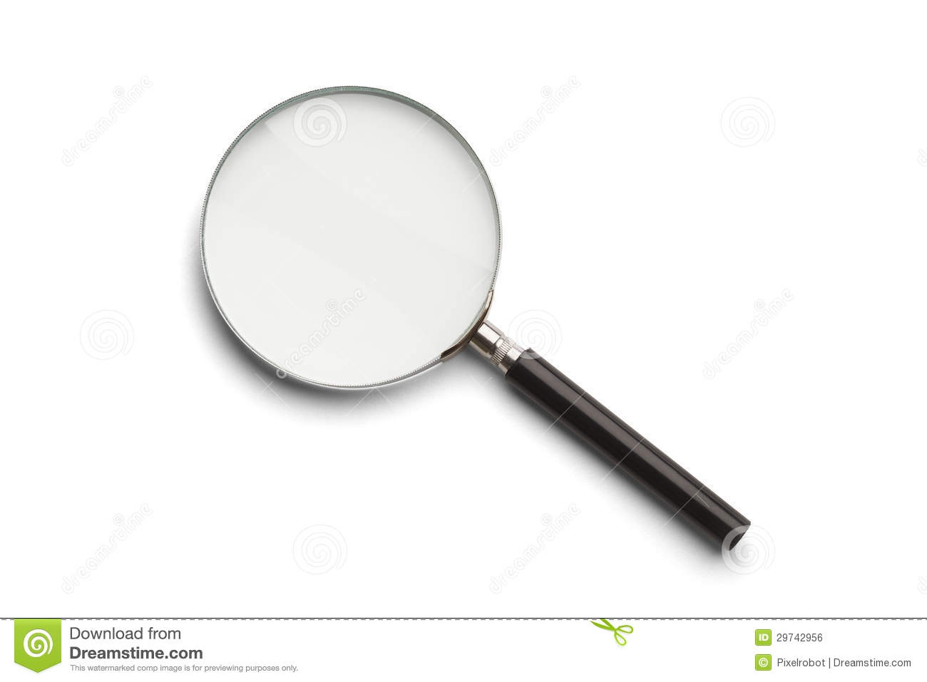 Black and White Magnifying Glass