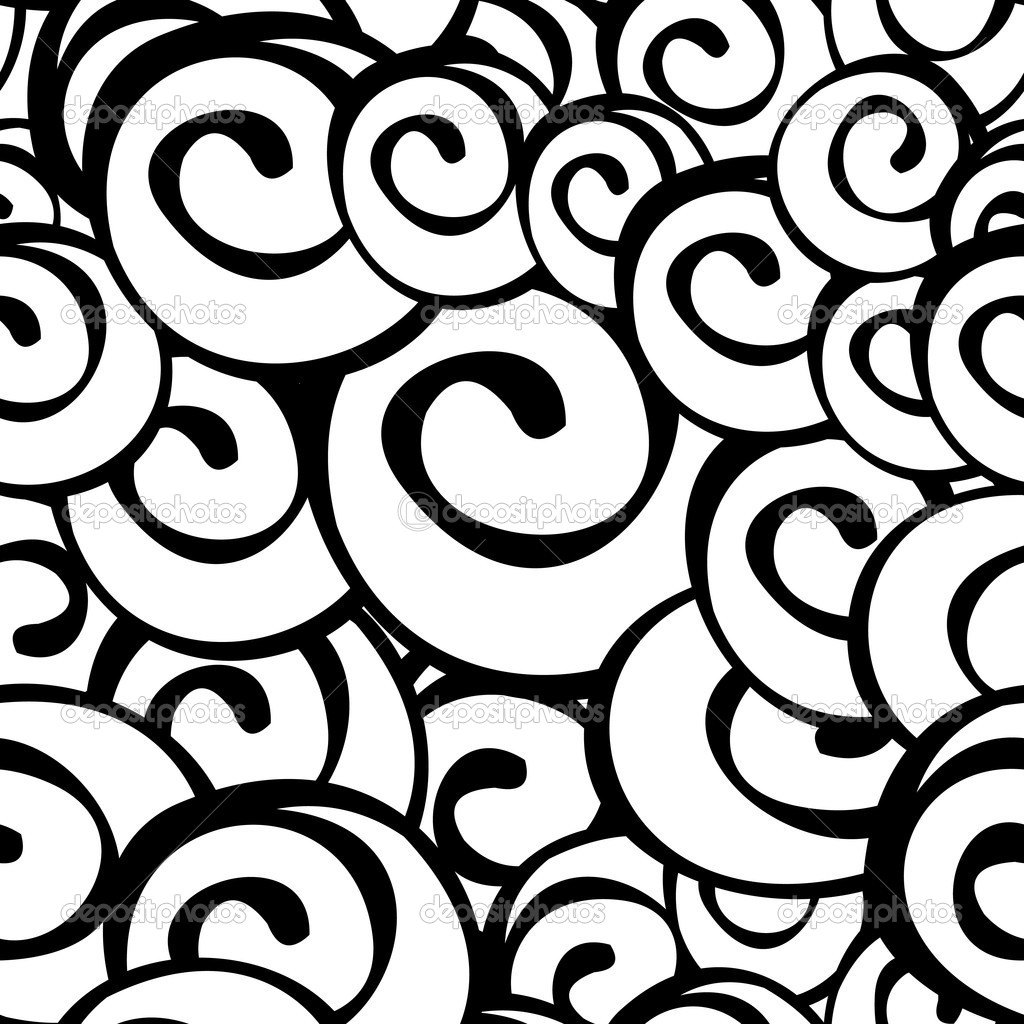 Black and White Spiral Pattern