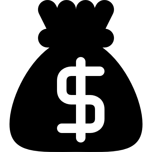 Black Dollar Sign Money Icon