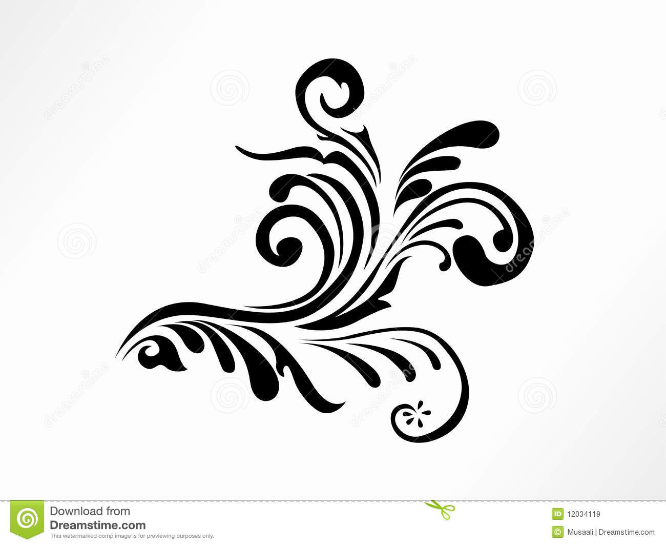 Black Floral Pattern Vector