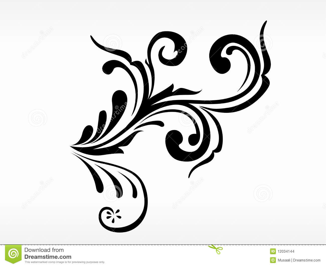 Black Floral Pattern Vector