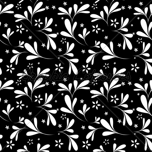 Black Floral Pattern Vector