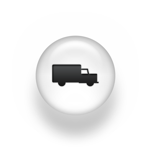 Black White Delivery Truck Icon