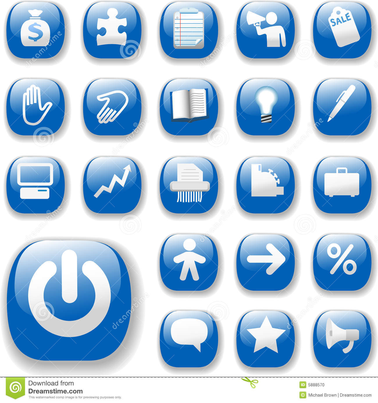 Blue Business People Icons