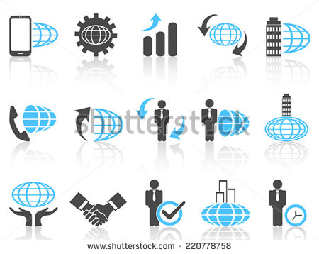 Blue Business People Icons