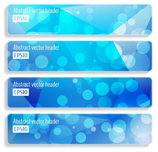 Blue Header Banner Vector Free