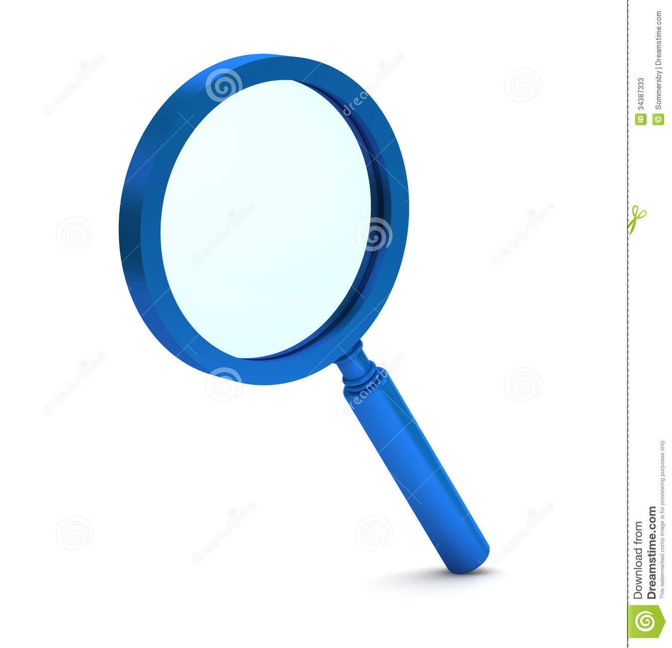 Blue Magnifying Glass Icon