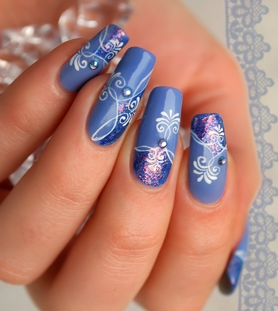 Blue Nail Art Design